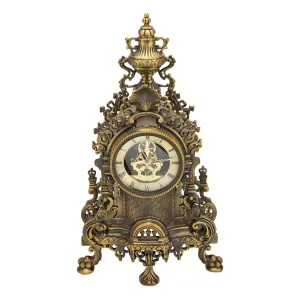 167 European Vintage Table Clocks, Semi-Mechanical Quartz Movement, Antique Metal Table Clock, with Roman Numerals, for Homes Offices Hotels Markets, Gift for Families, Friends