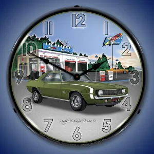 1969 1st Generation Camaro SS Rocket Gas Lighted Clock