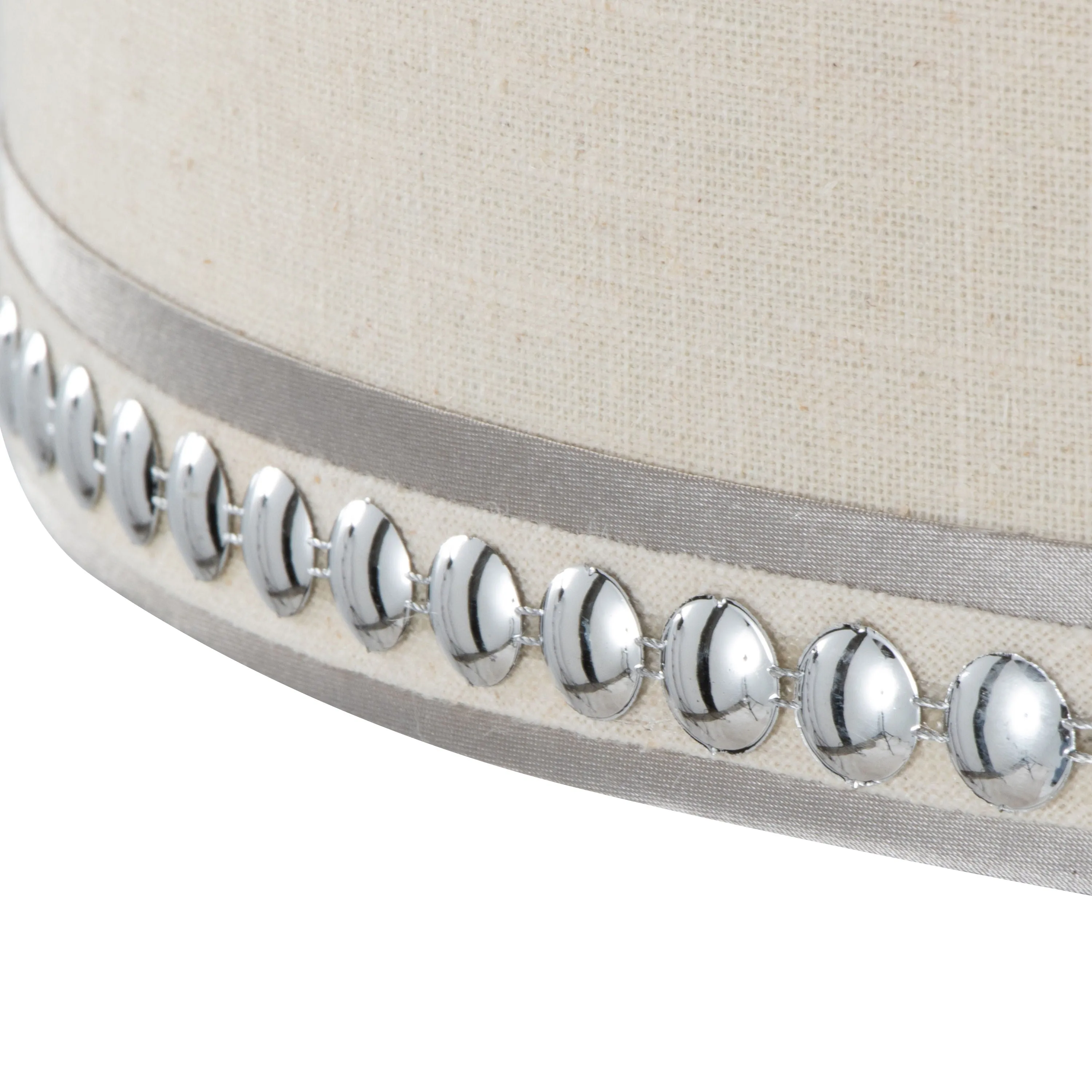 Ashland - Contemporary Table Lamp With Trim (Set of 2) - Polished Chrome / Cream by Couch.com