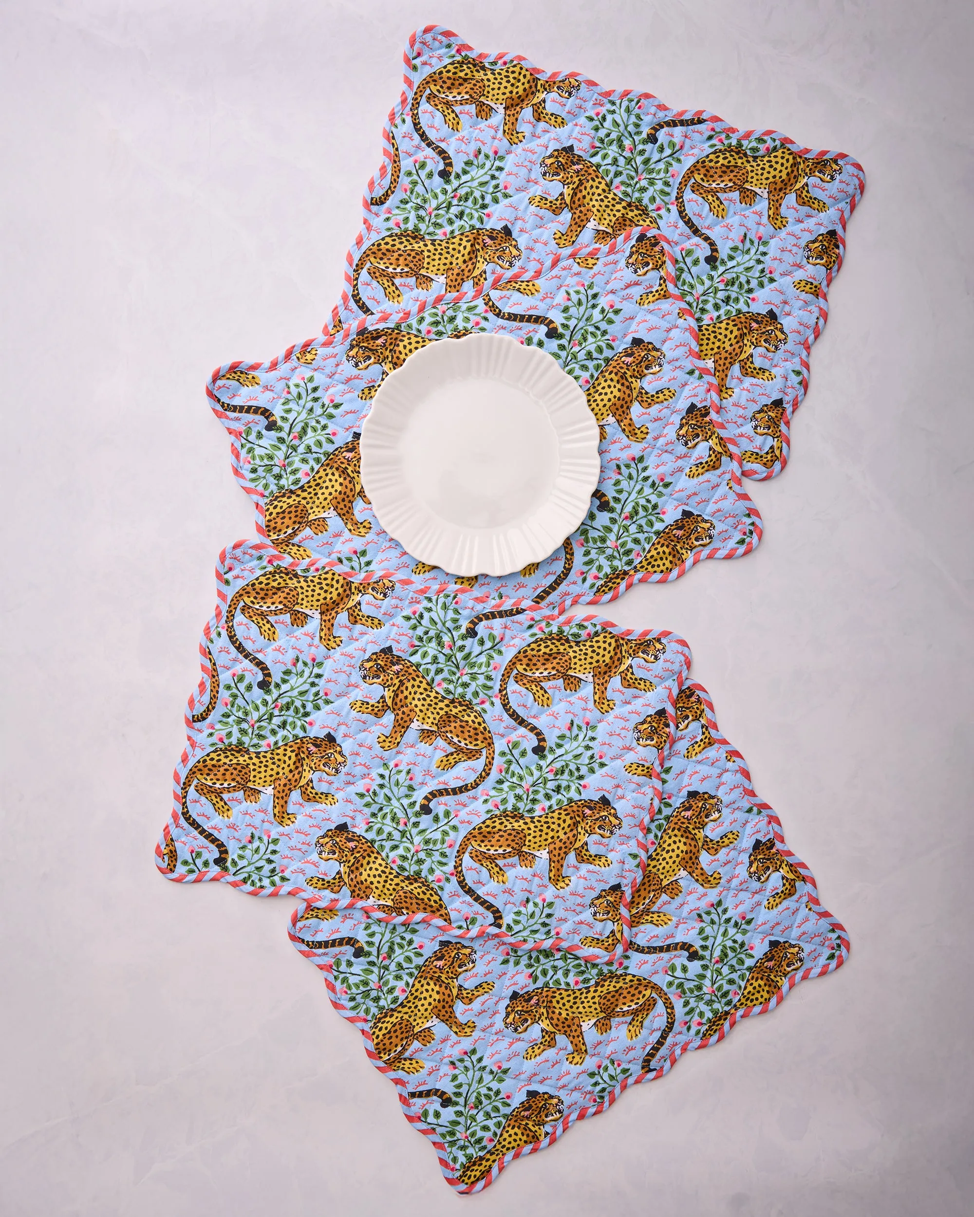 Bagheera - Placemats Set Of 4 - Pale Blue
