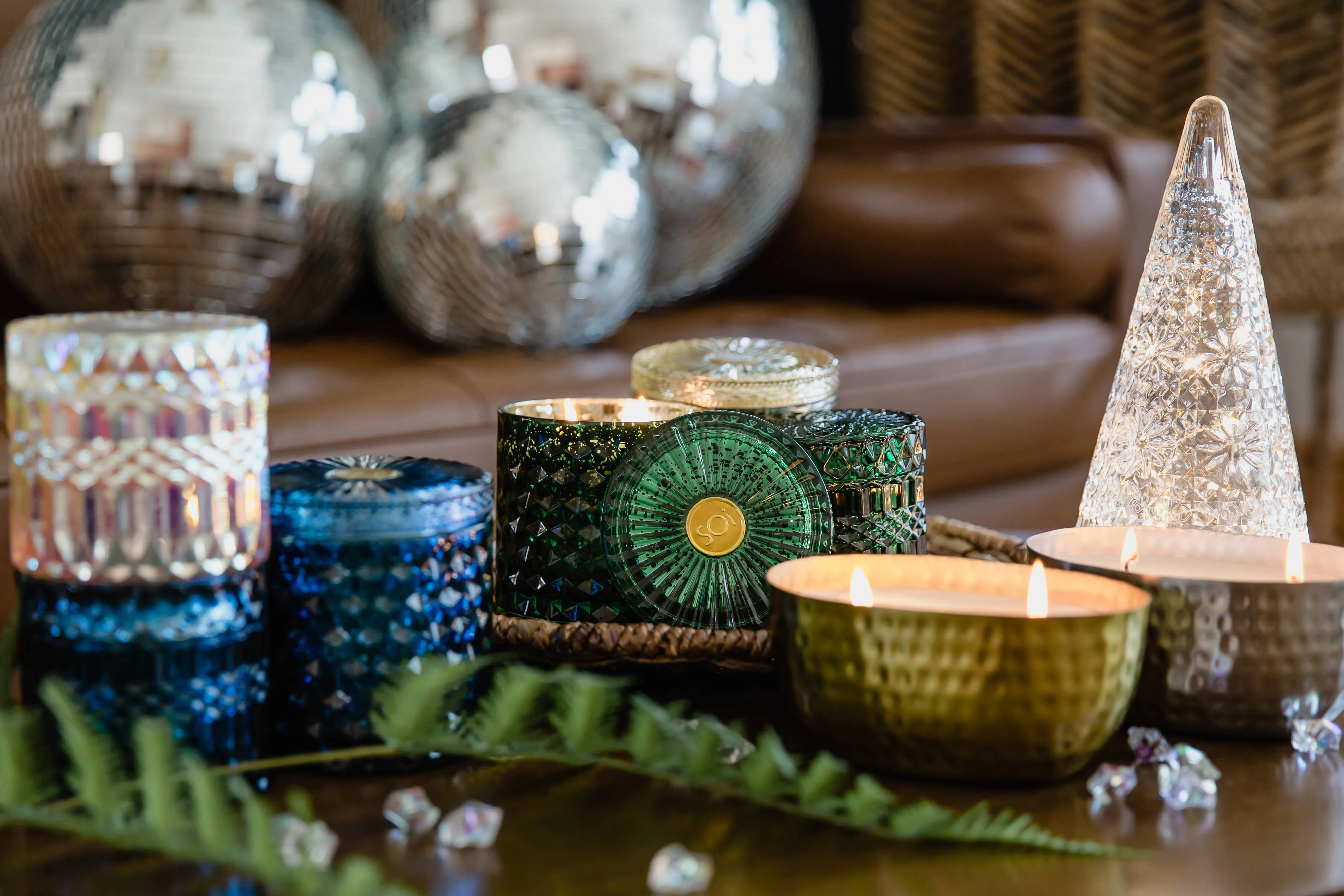 Blue Spruce  Shimmer Candle 15oz Double Wick