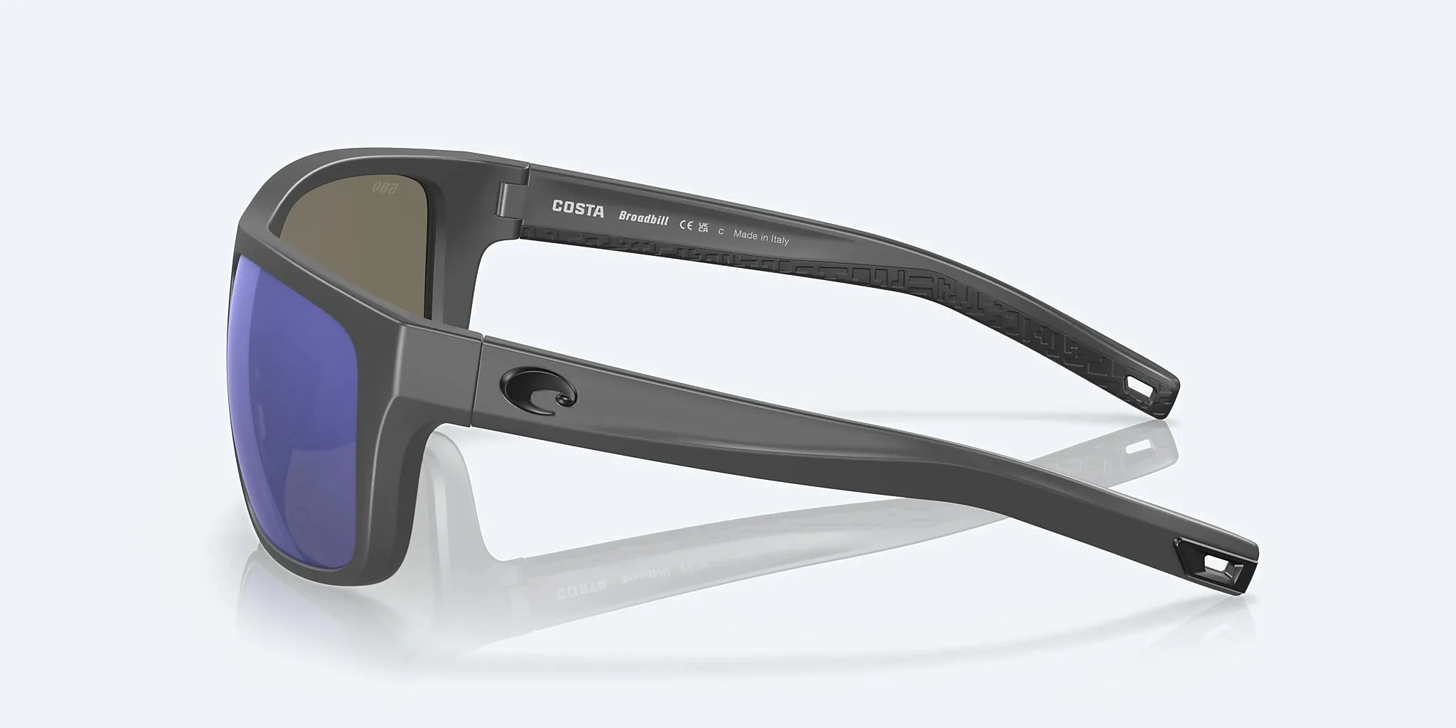 Broadbill Matte Gray w/ Blue Mirror 580G