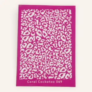 Coral Cockatoo Silk Screen Mini Leopard Spots