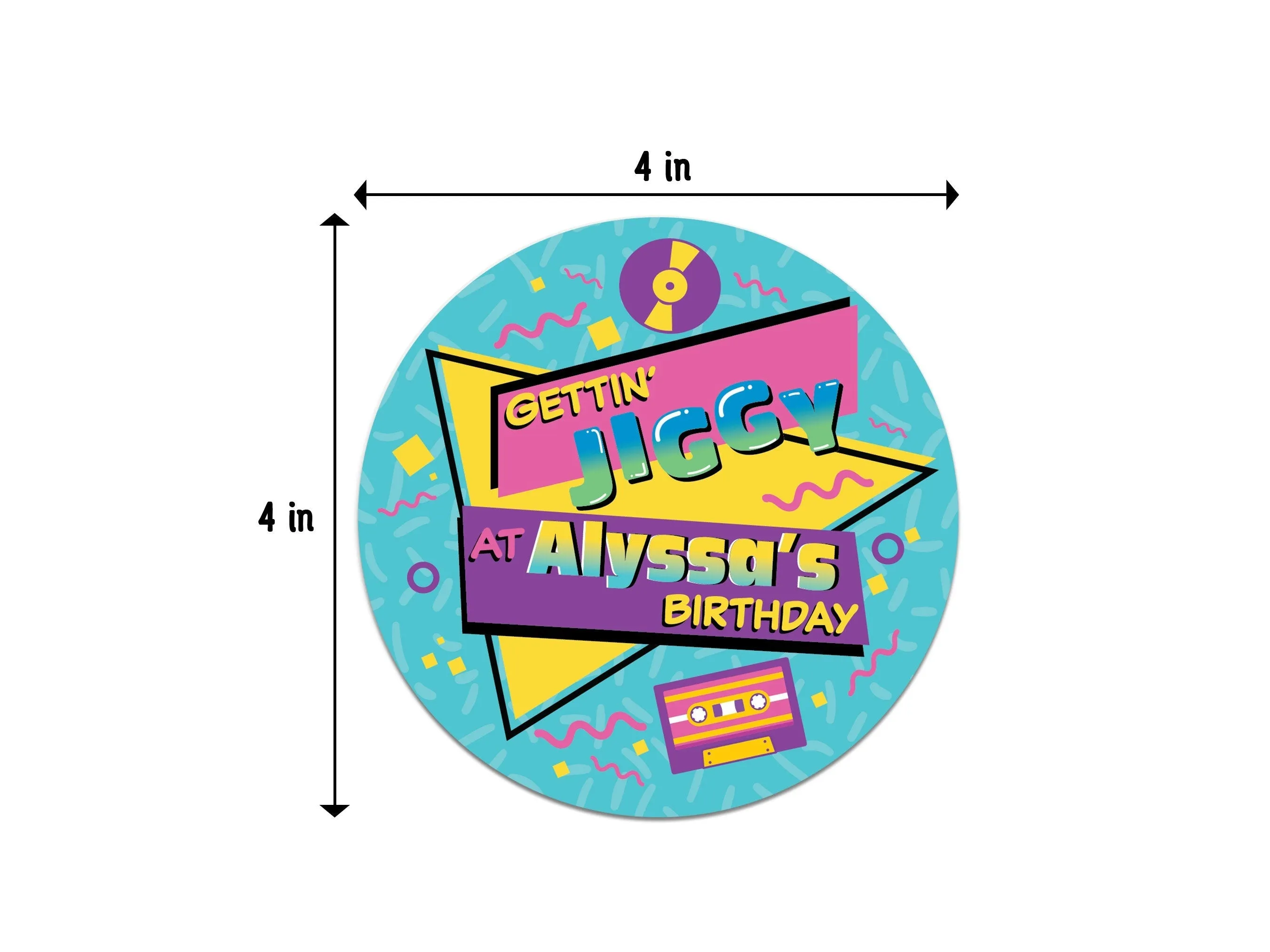 Custom 90s Birthday Party Coasters