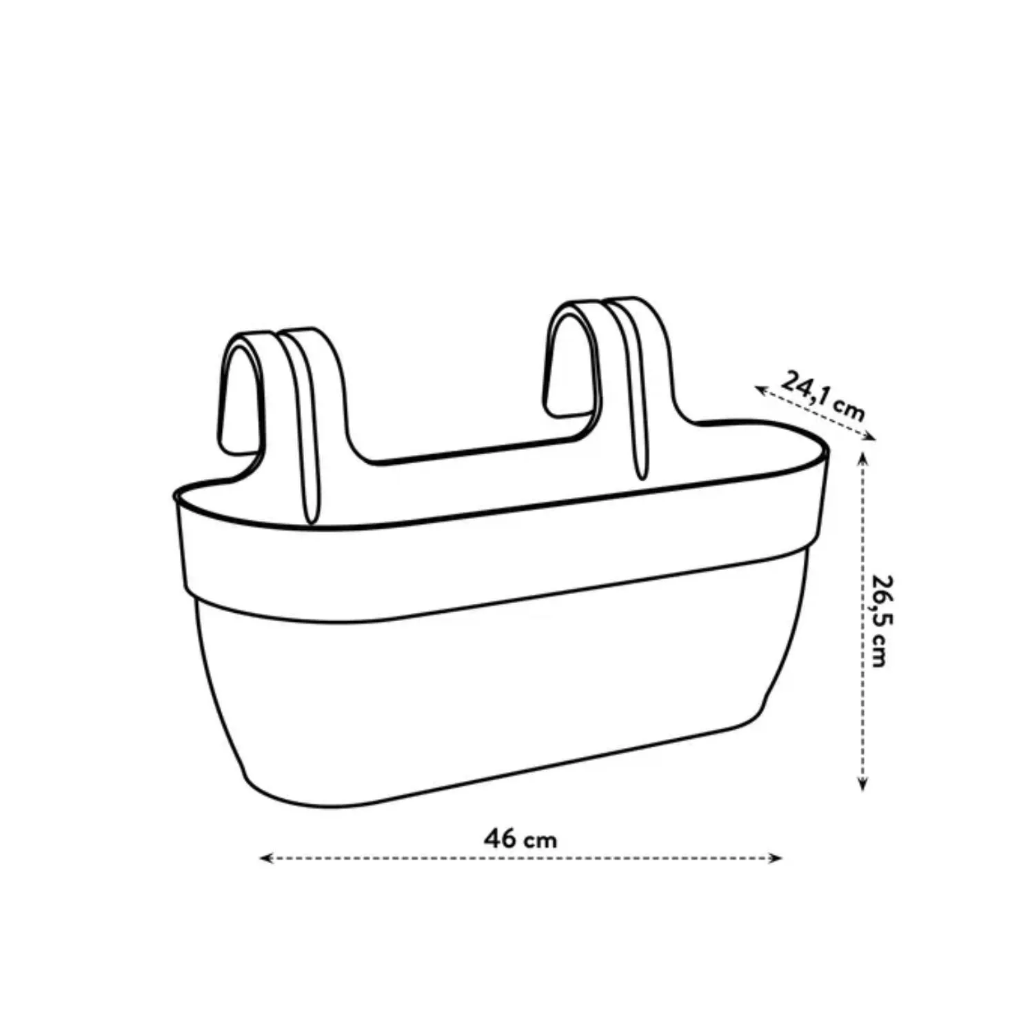 Elho 46cm Honey Yellow Large Vibia Campana Easy Hanger Planter