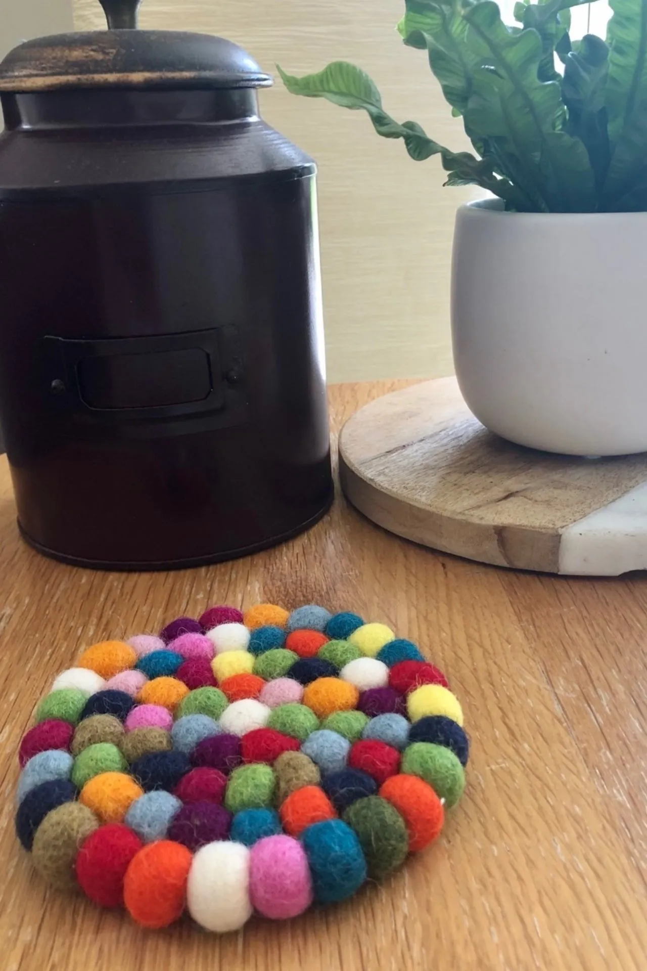 Felt Ball Coasters - Multicolour