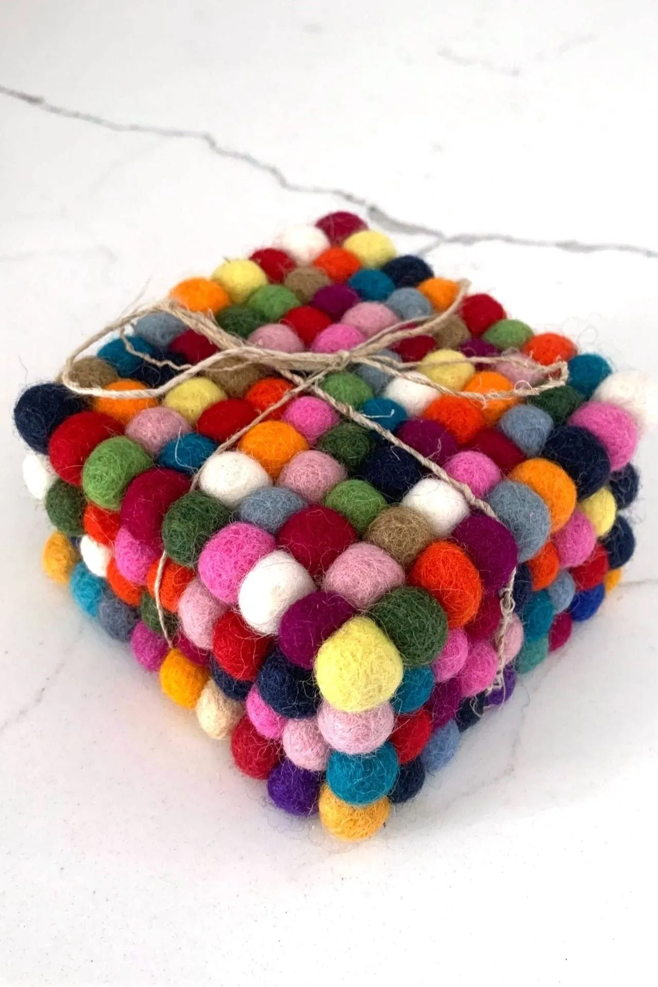 Felt Ball Coasters - Multicolour