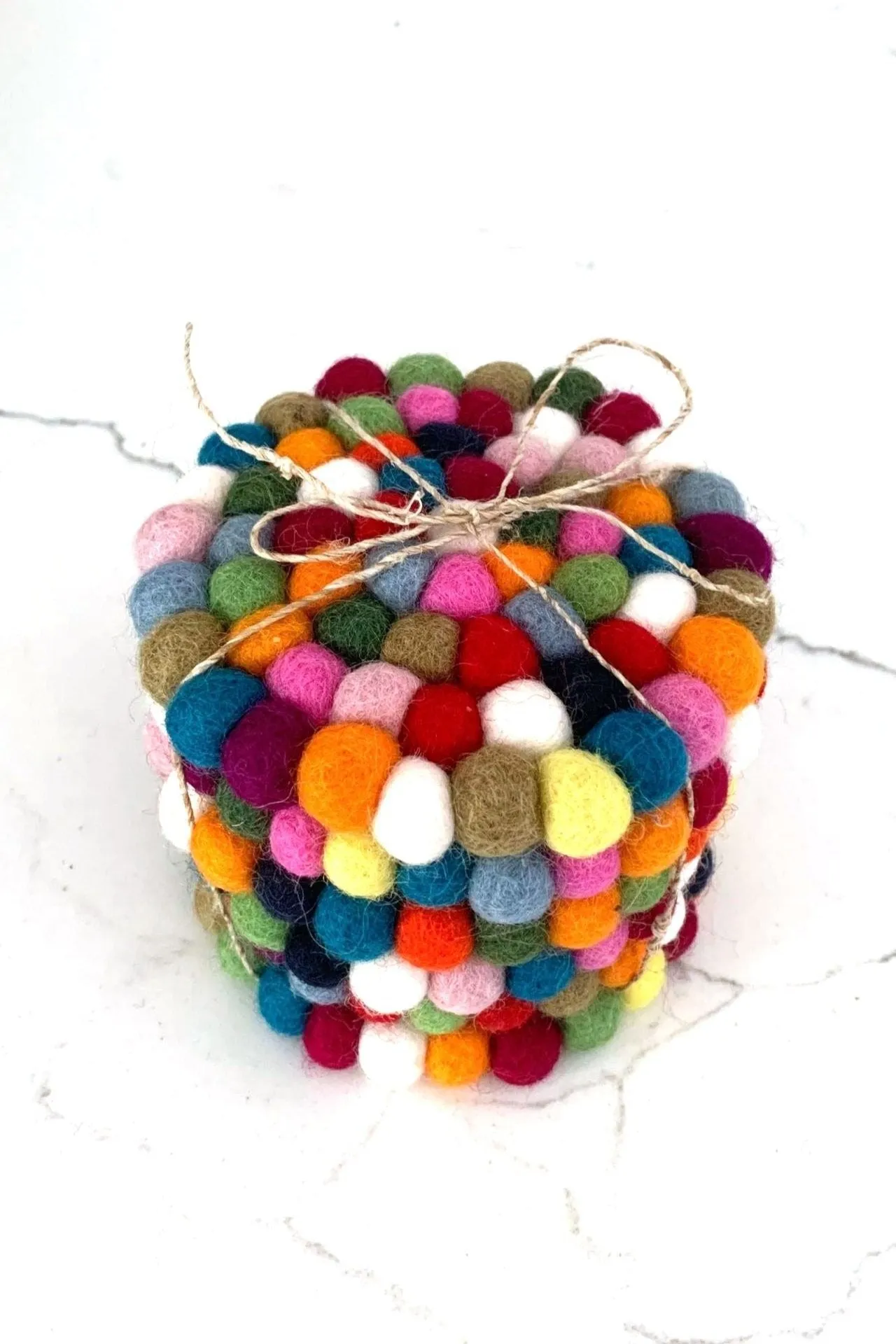 Felt Ball Coasters - Multicolour