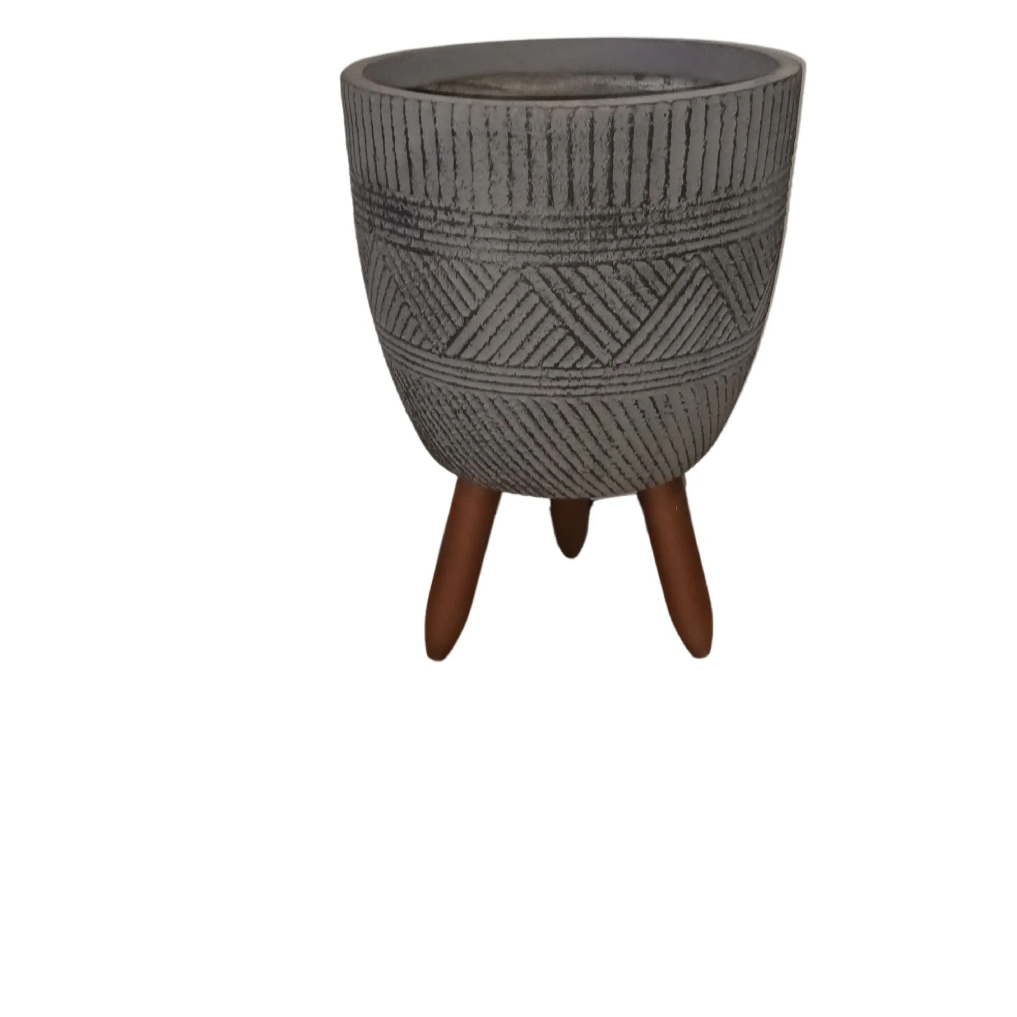 Geolite Tall Egg With Legs Granite Medium 31x44cm