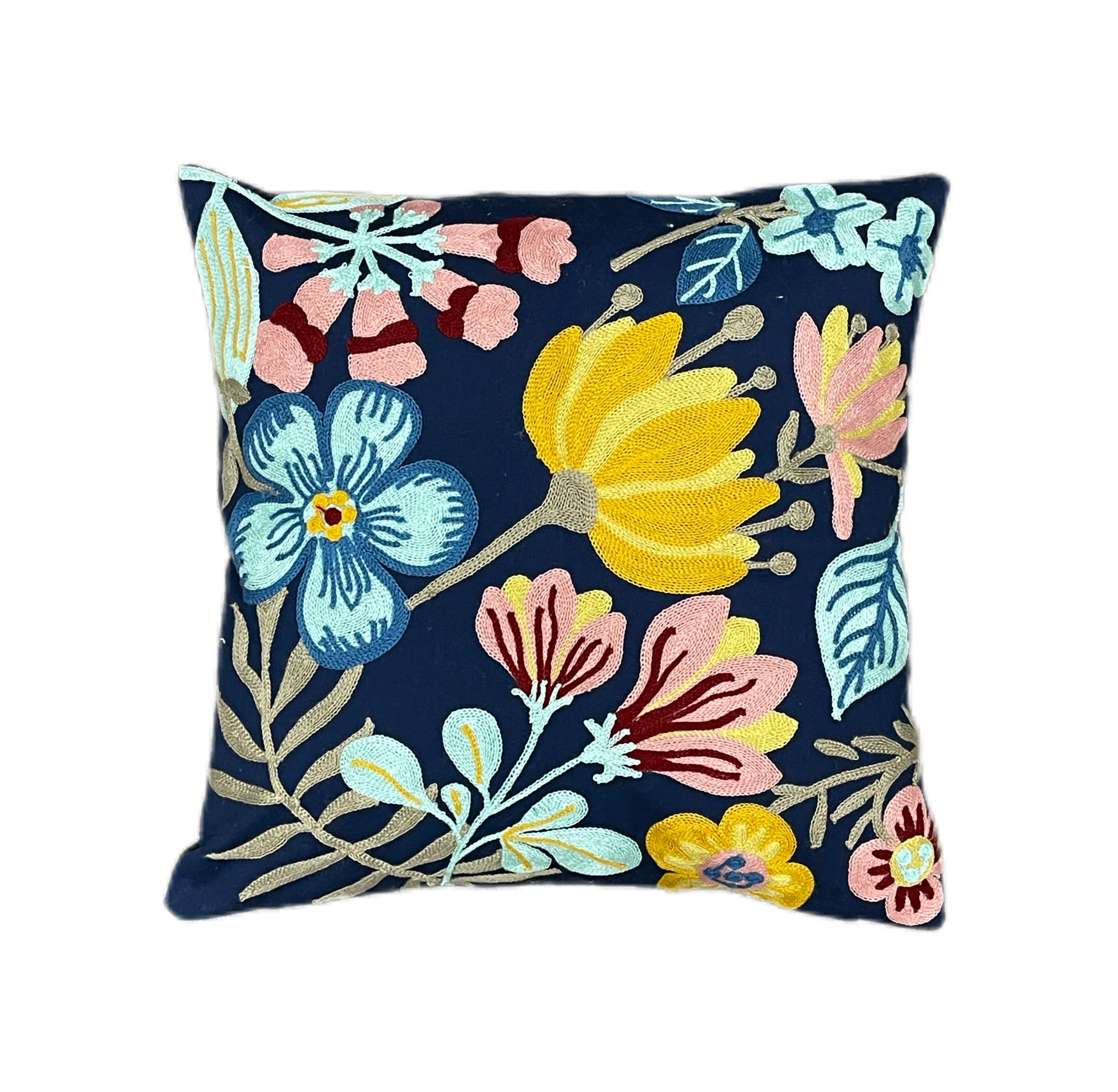 Geometrical Floral Boho Cotton Tufted Cushion Cover