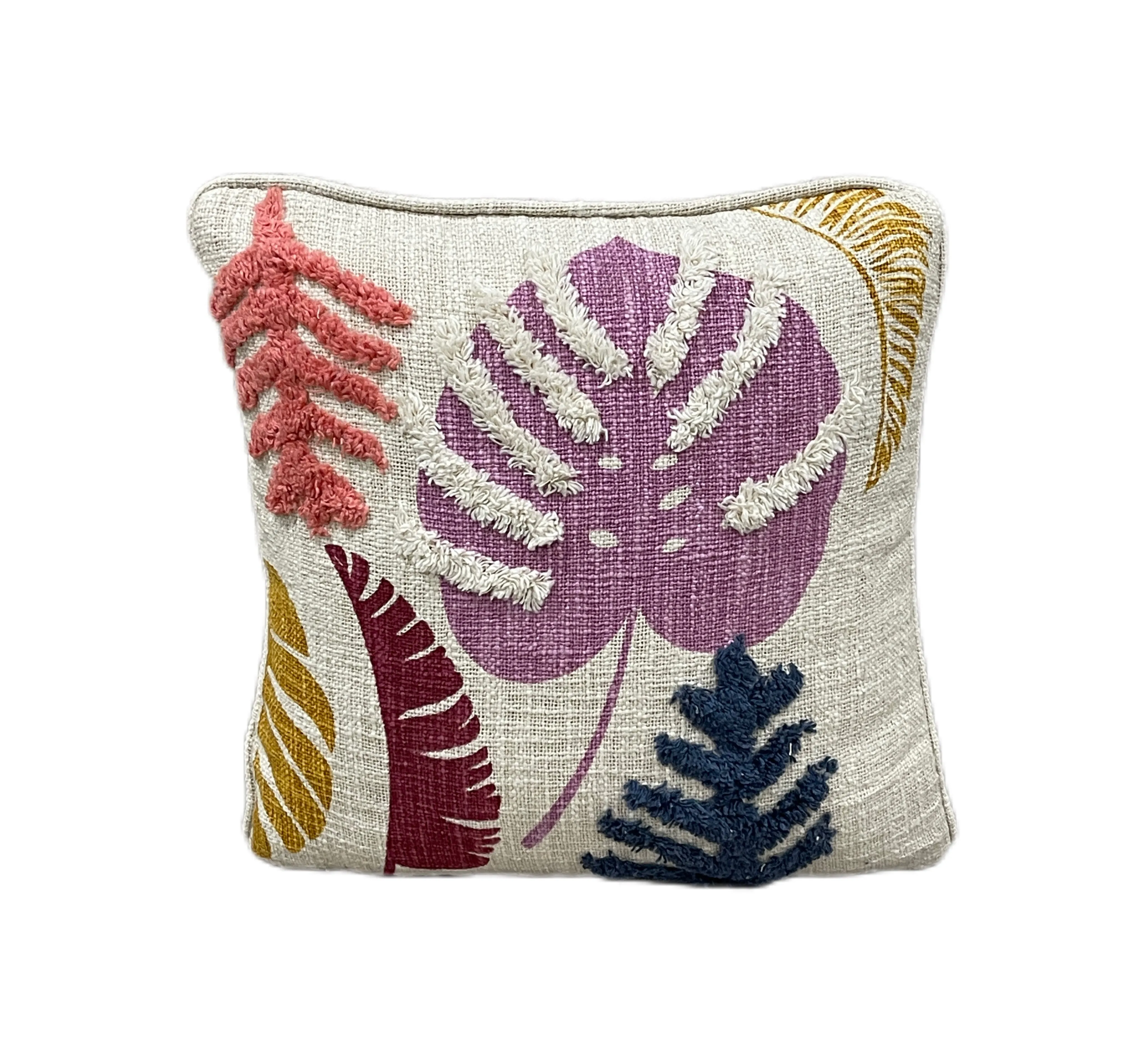 Geometrical Floral Boho Cotton Tufted Cushion Cover
