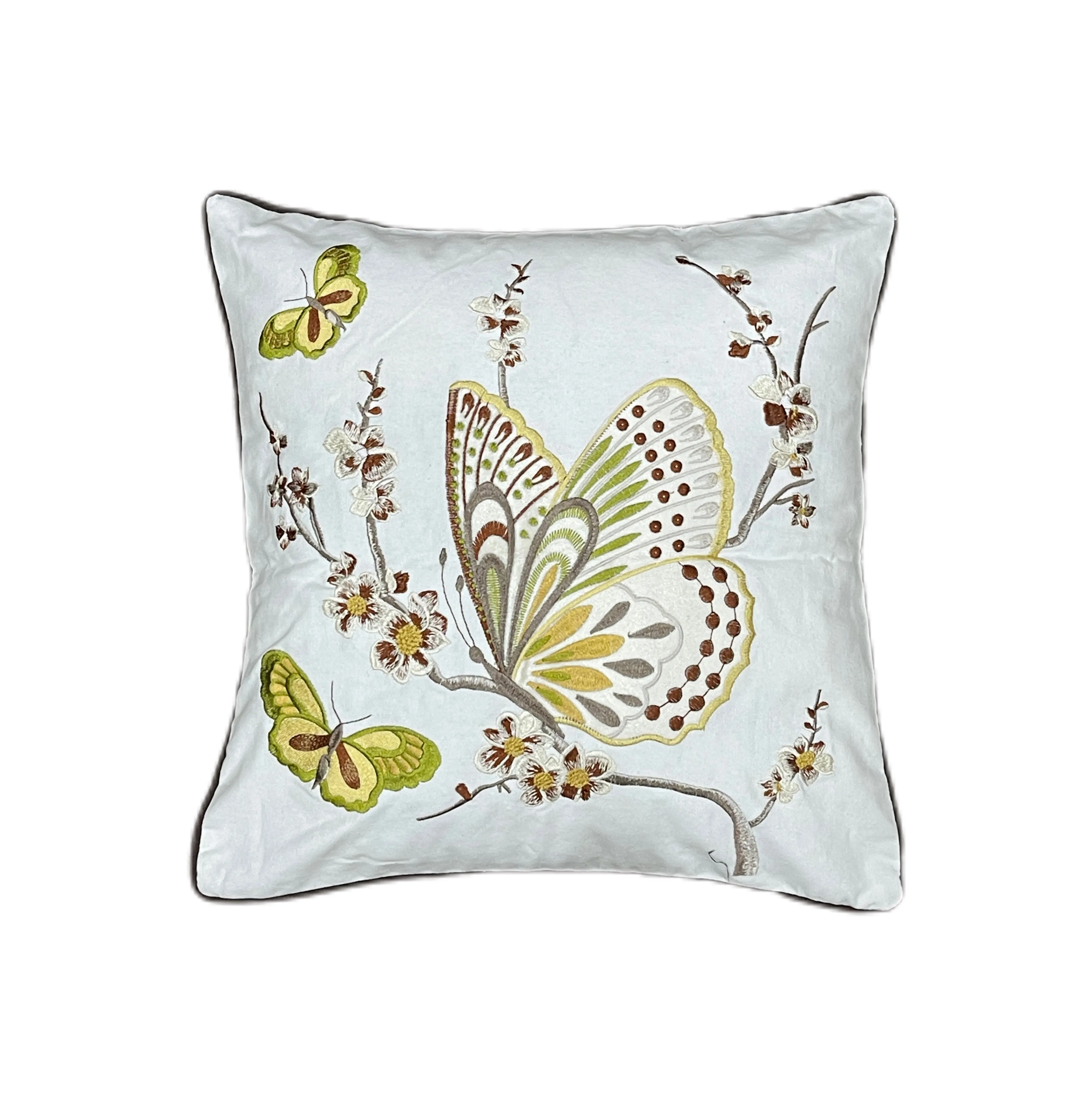 Geometrical Floral Boho Cotton Tufted Cushion Cover
