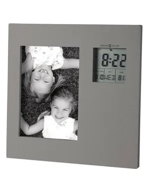 Howard Miller Picture This Tabletop Clock - Titanium-Finish - Large LCD Numerals