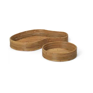 Isola Rattan Trays | Set of 2 | by ferm Living