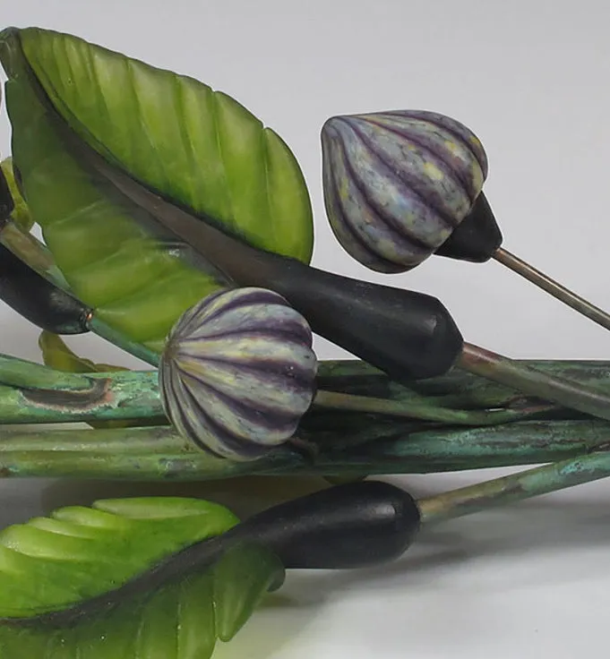 Large Table or Wall Purple Seed Pod