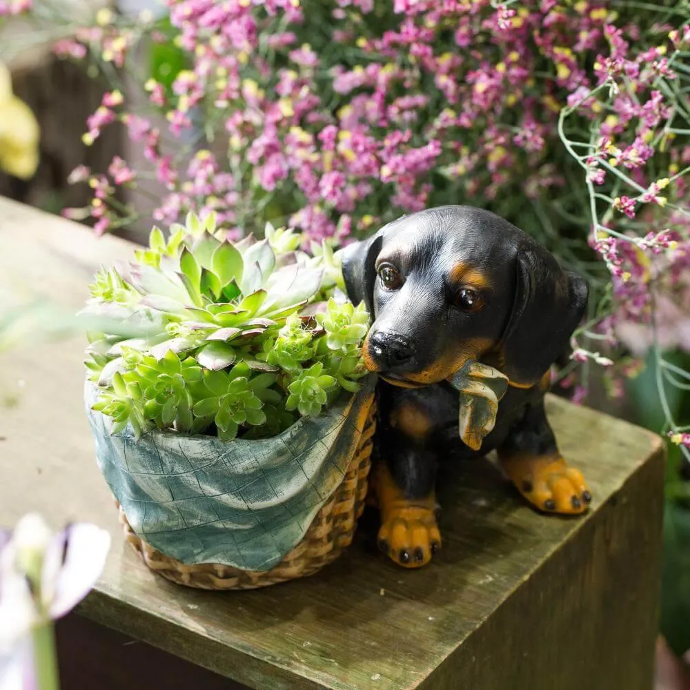 Lovely Shepherd Decorative Flower Pot