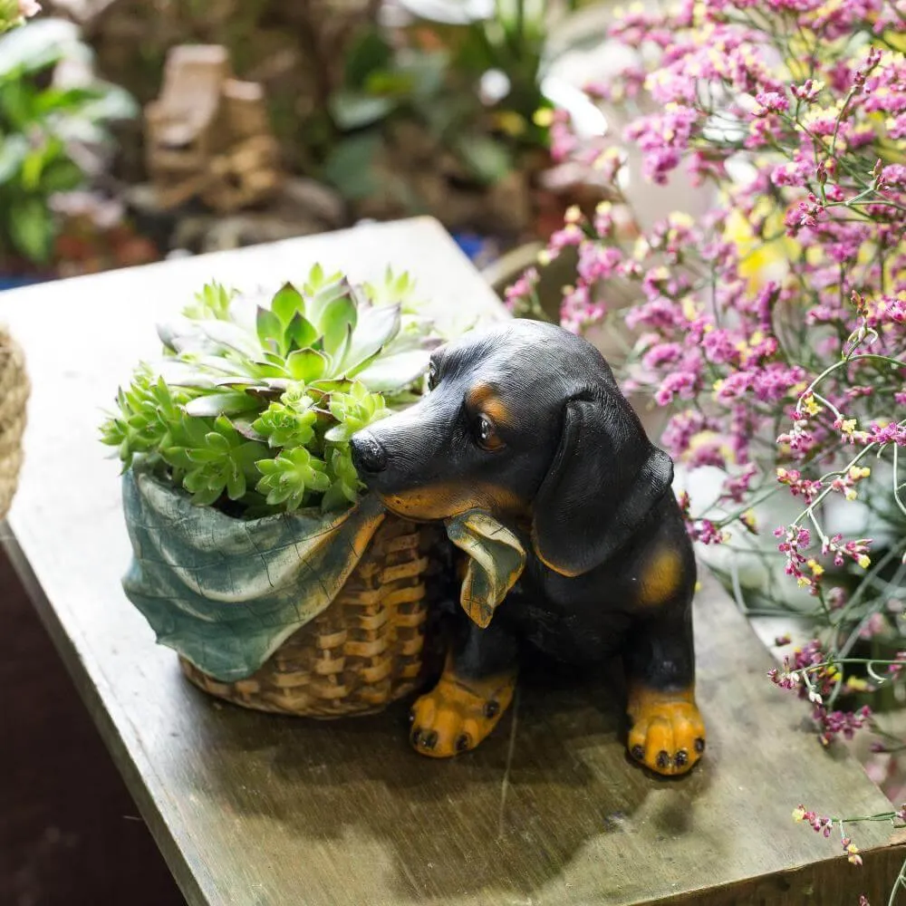 Lovely Shepherd Decorative Flower Pot