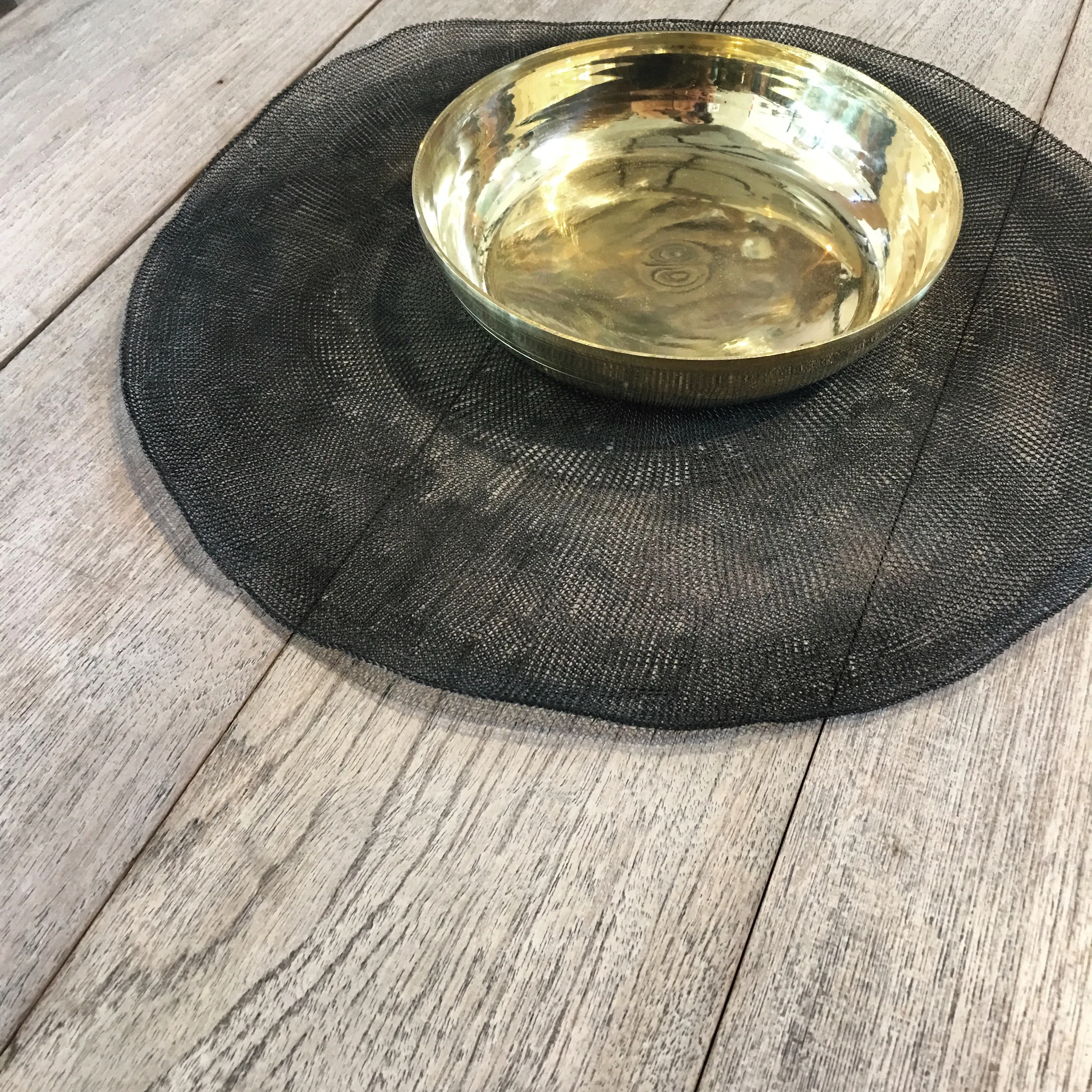 Metal Mesh Placemats - Black Stainless Steel - Set of 4