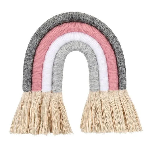 Nordic Hand-woven Rainbow Wall Decor