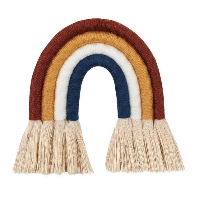 Nordic Hand-woven Rainbow Wall Decor
