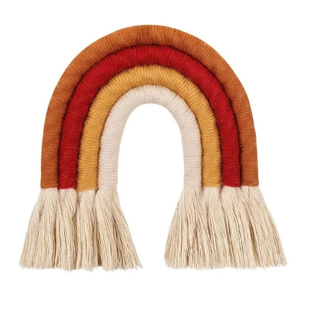 Nordic Hand-woven Rainbow Wall Decor