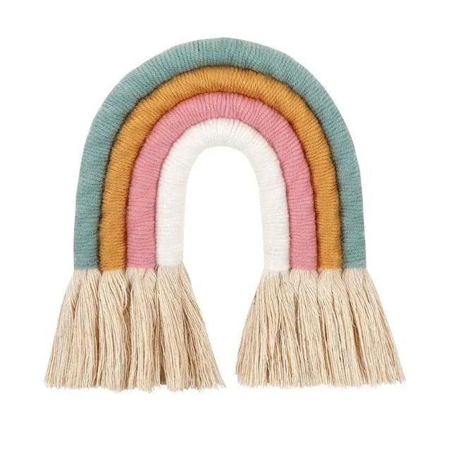 Nordic Hand-woven Rainbow Wall Decor