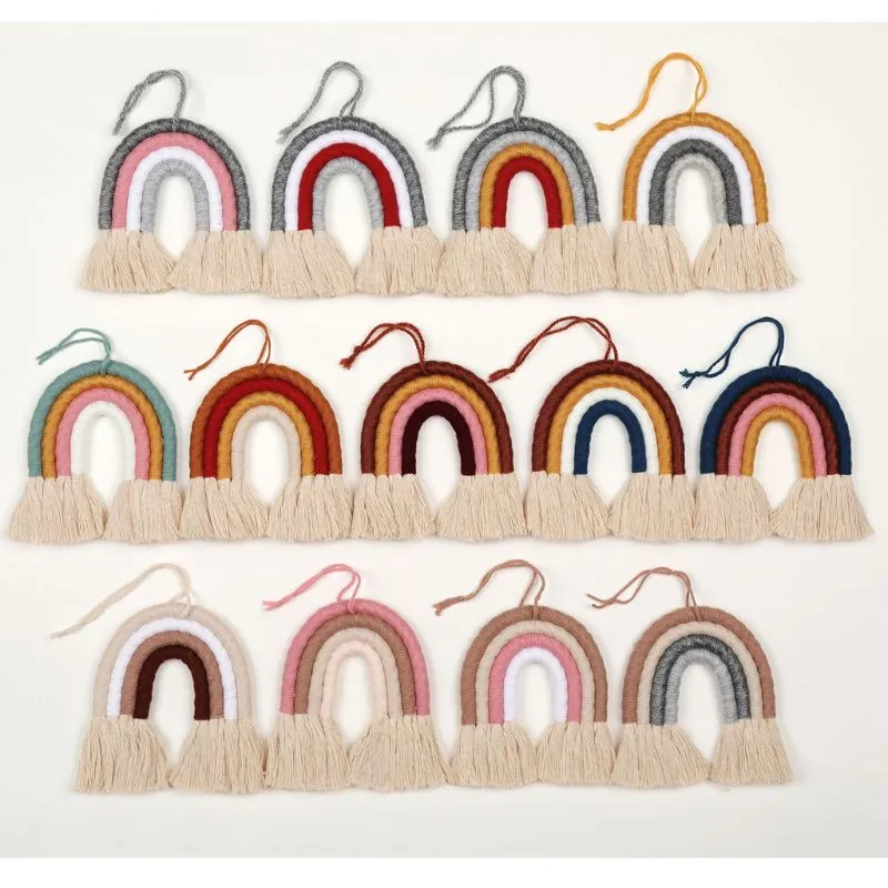 Nordic Hand-woven Rainbow Wall Decor
