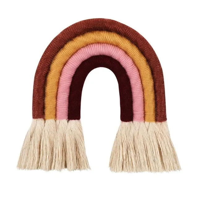 Nordic Hand-woven Rainbow Wall Decor