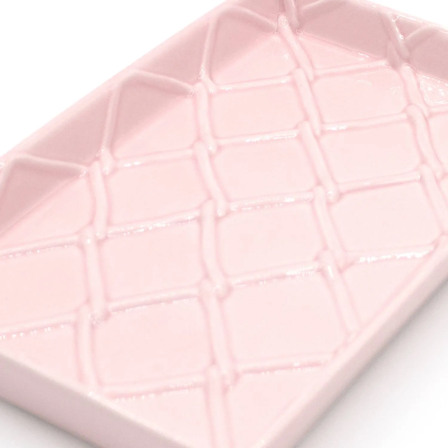 Pink Textured Guest Towel Tray