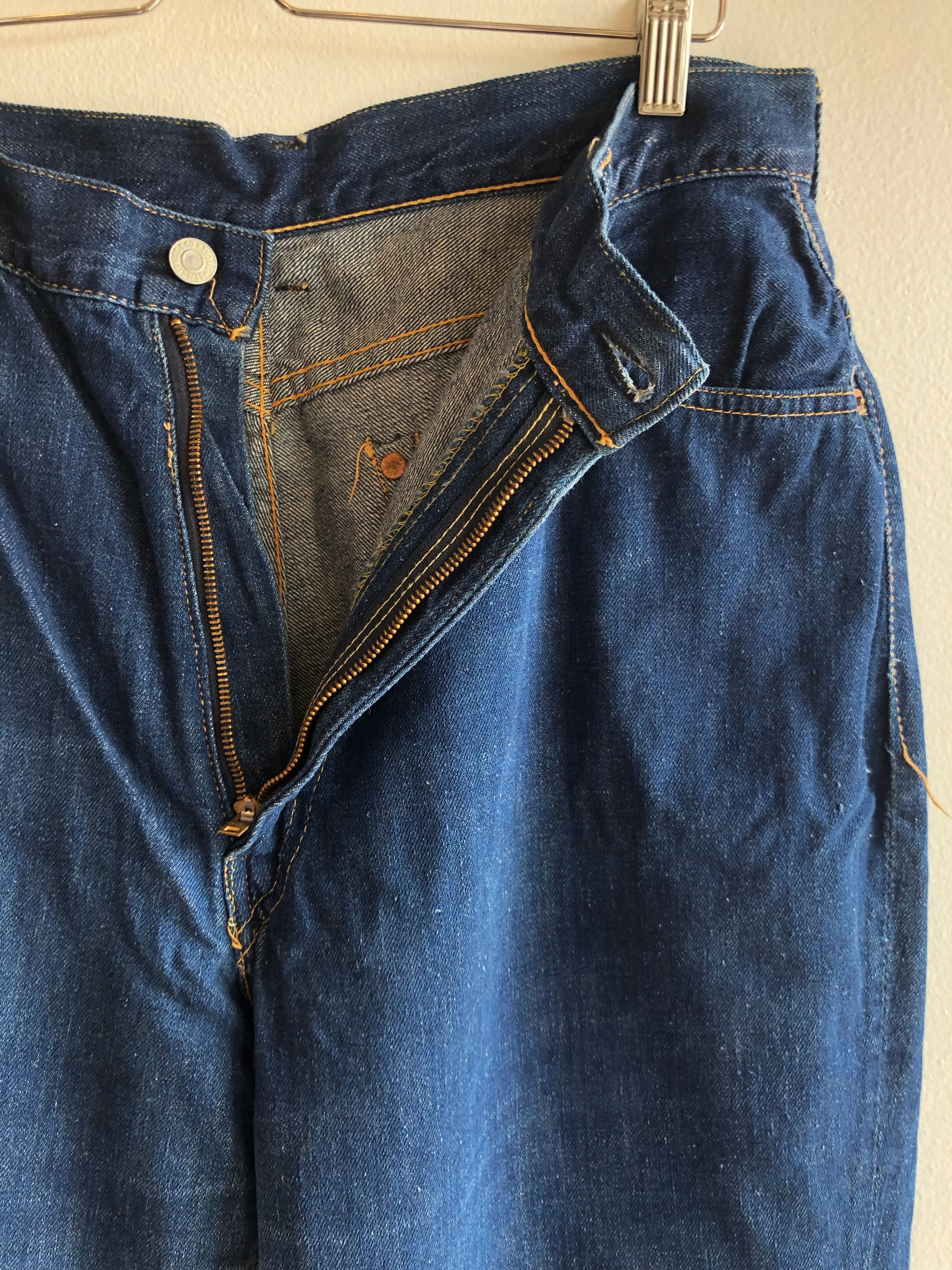Reserve for Sarah Vintage 1950s Levis Big E 701 Hidden Rivet Denim Jeans