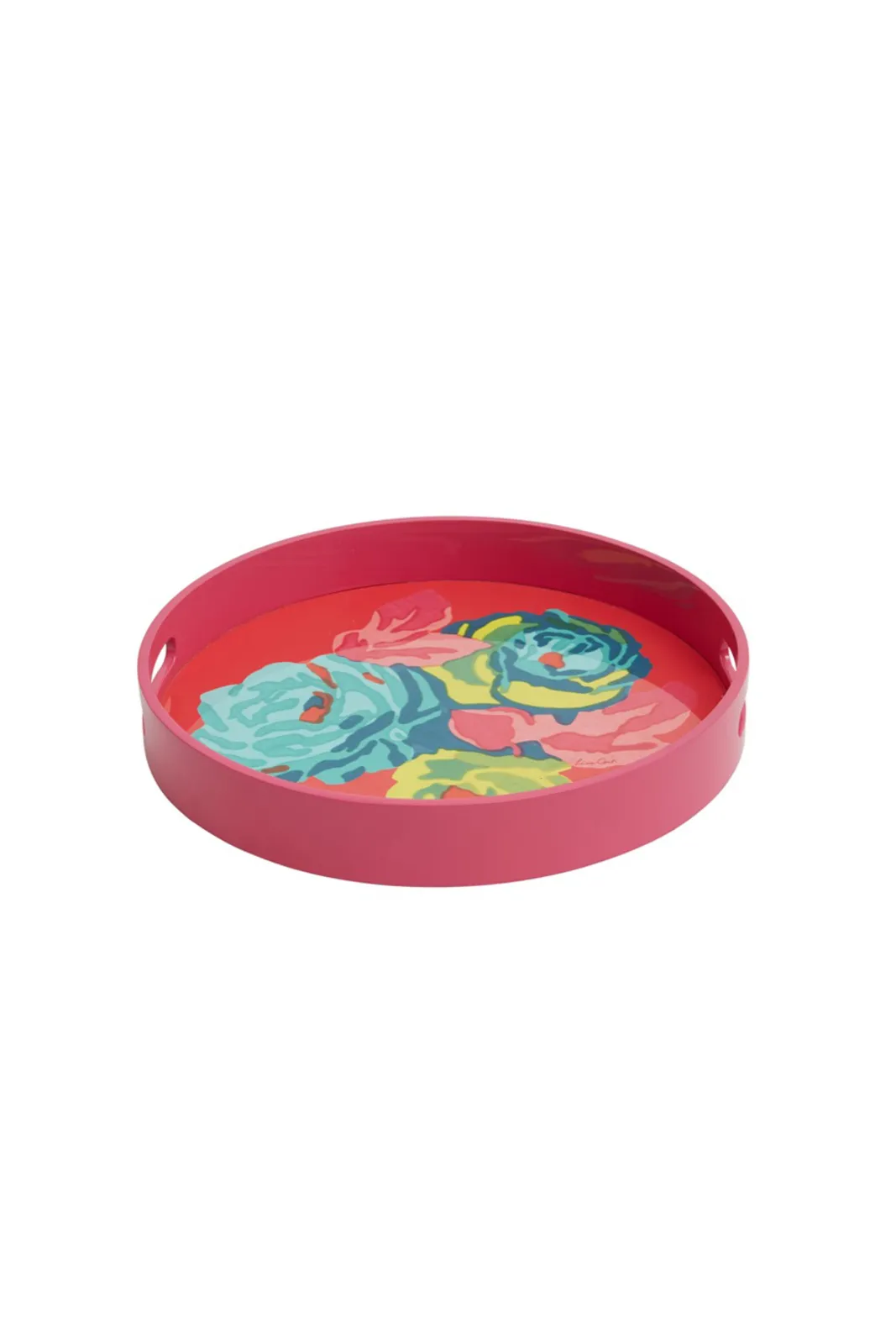 Round Nizam Tray in Geranium