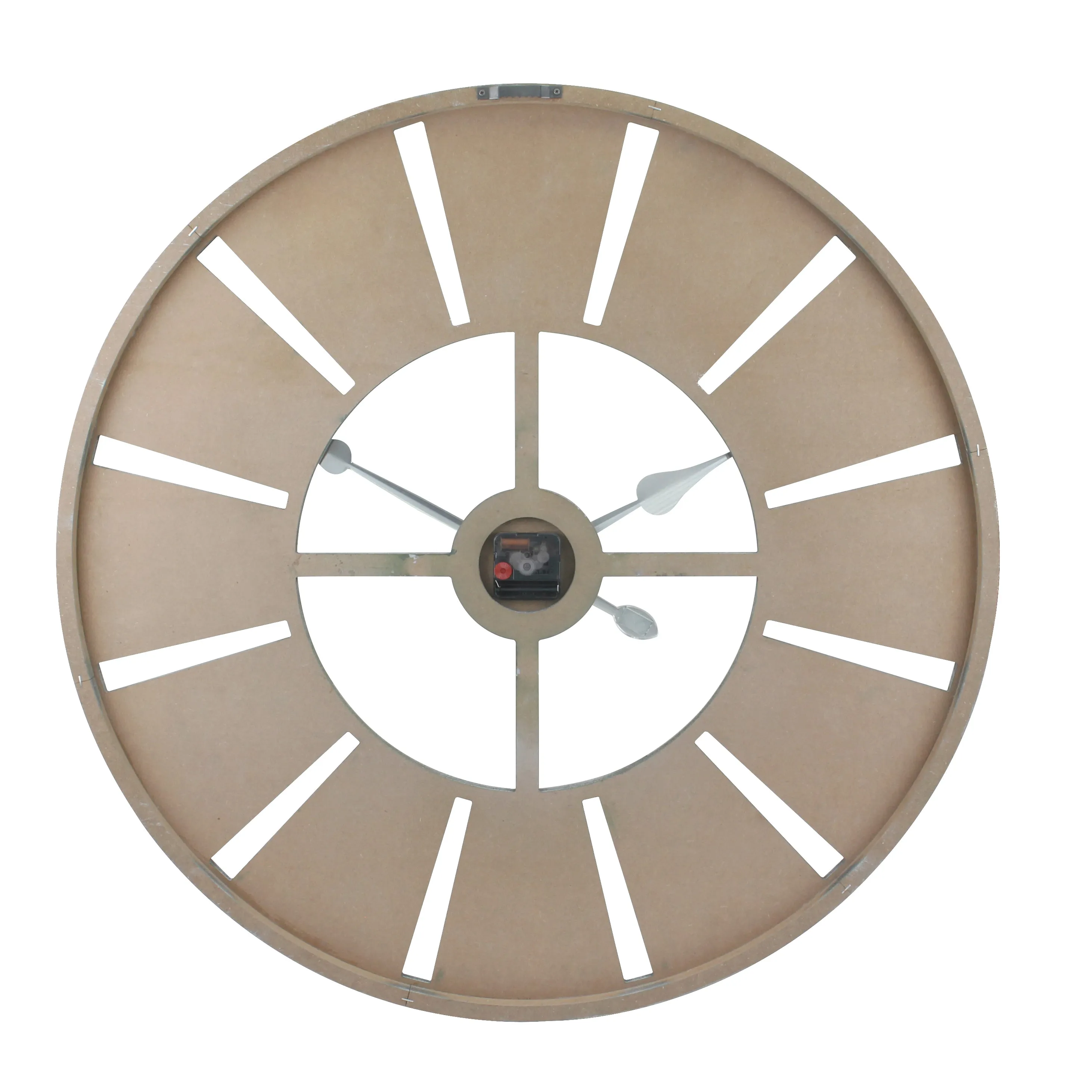 Rustic Deconstructed Clock with Layered Numbers