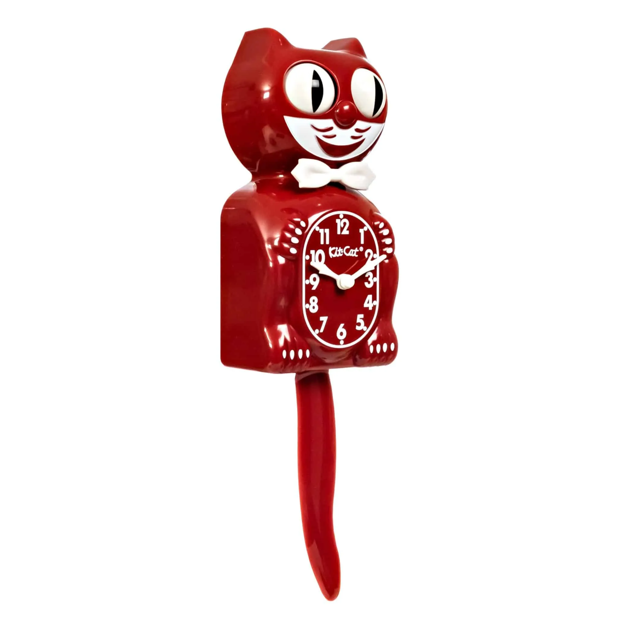 Space Cherry Red Kit-Cat Klock