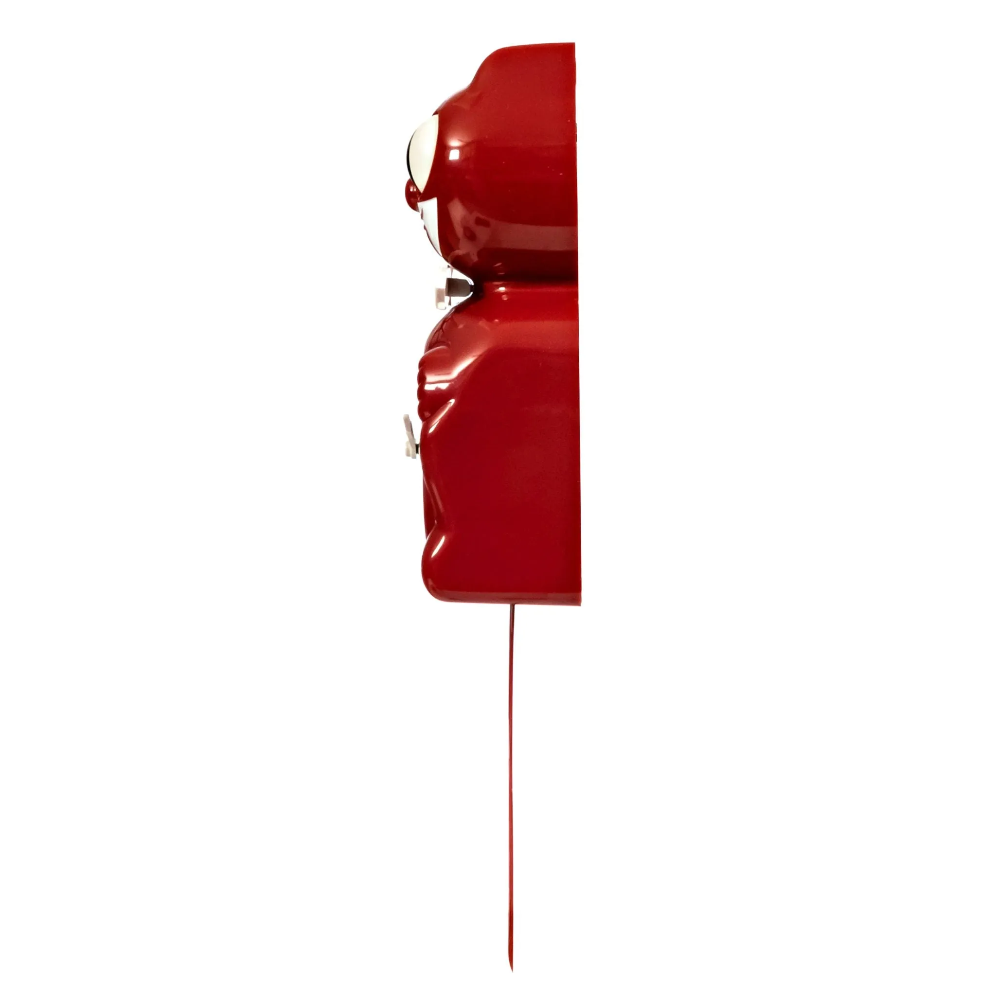 Space Cherry Red Kit-Cat Klock