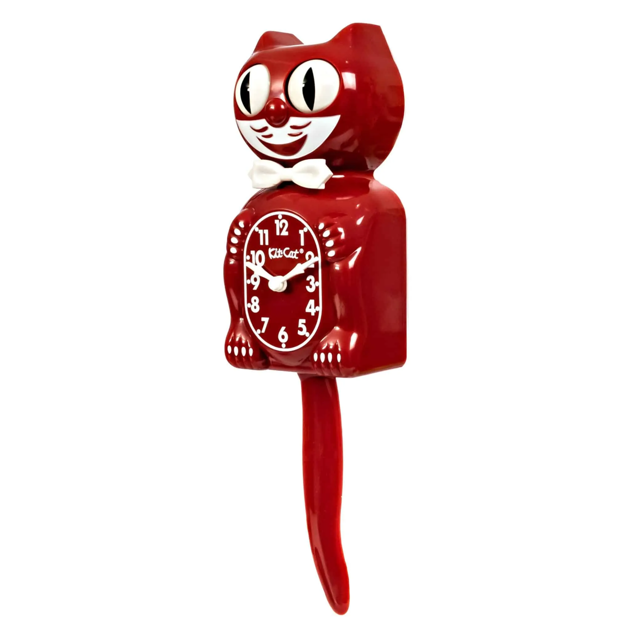 Space Cherry Red Kit-Cat Klock