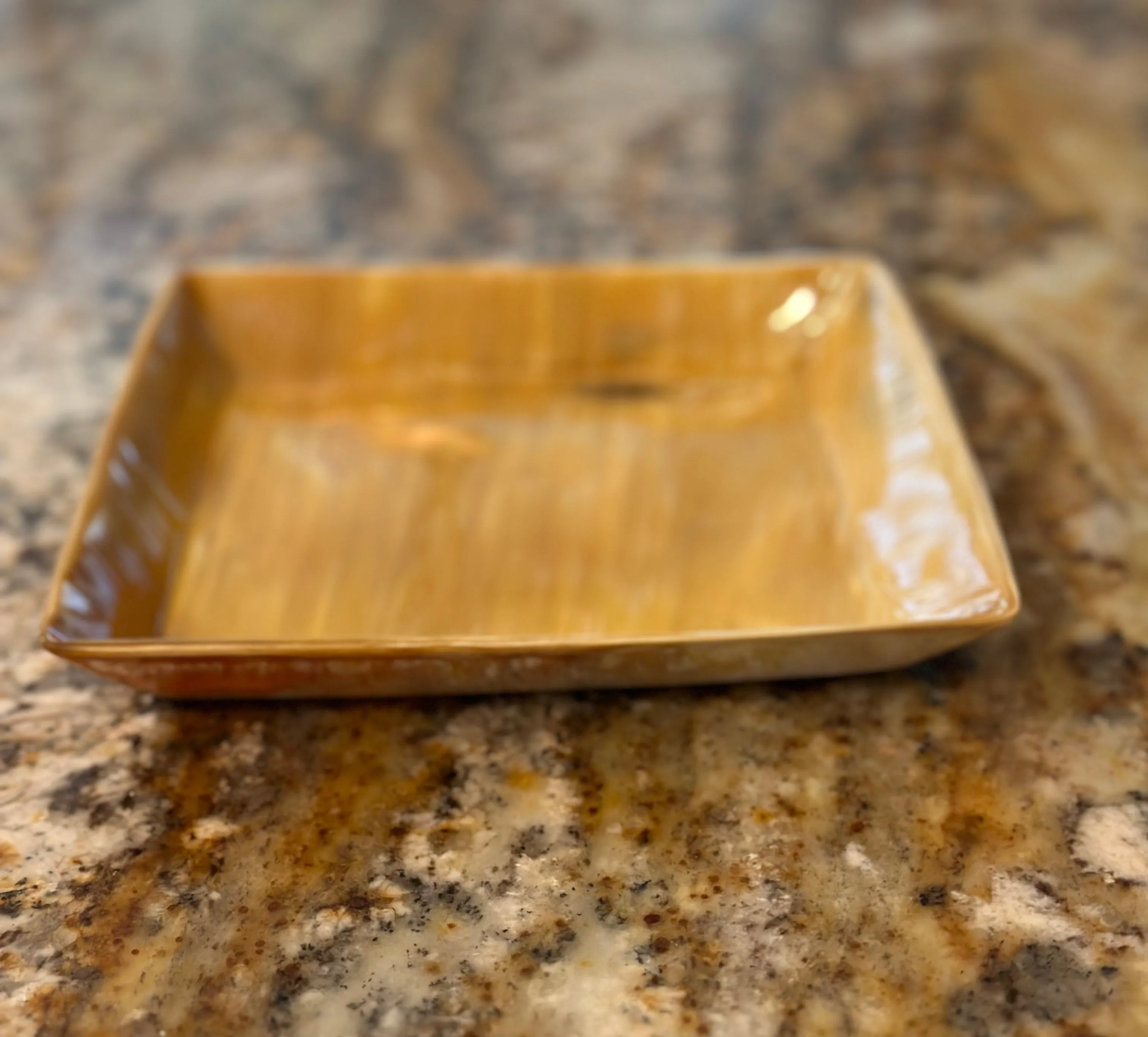 Square Ankole Cow Horn Decorative Tray