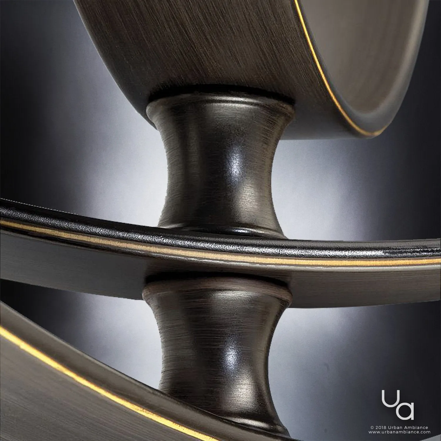 UHP2321 Luxe Industrial Pendant, 11-3/4"H x 10-1/8"W, Olde Bronze Finish, Arezzo Collection