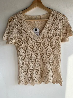 Vintage 1970s Crocheted Shirt