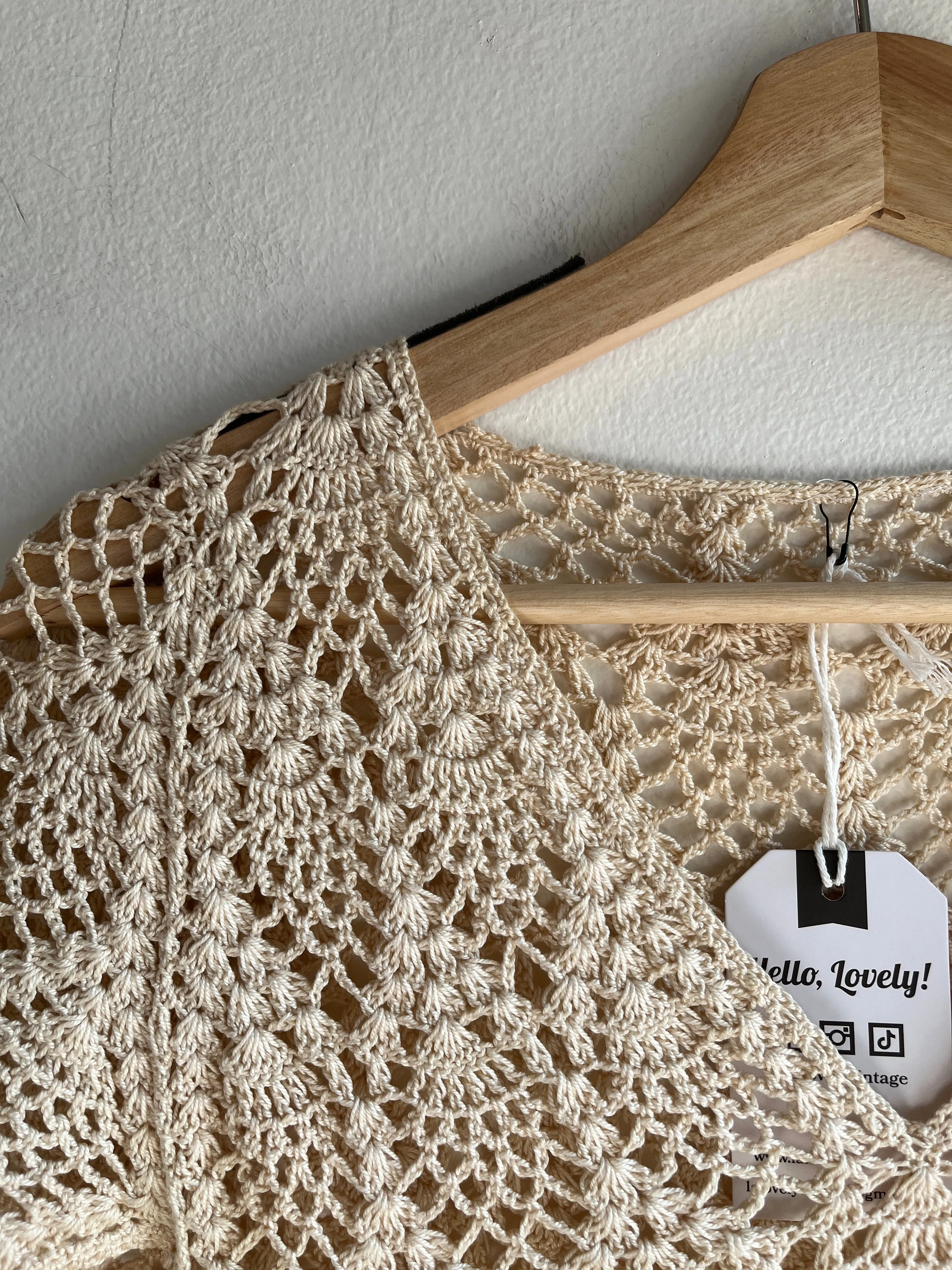 Vintage 1970s Crocheted Shirt