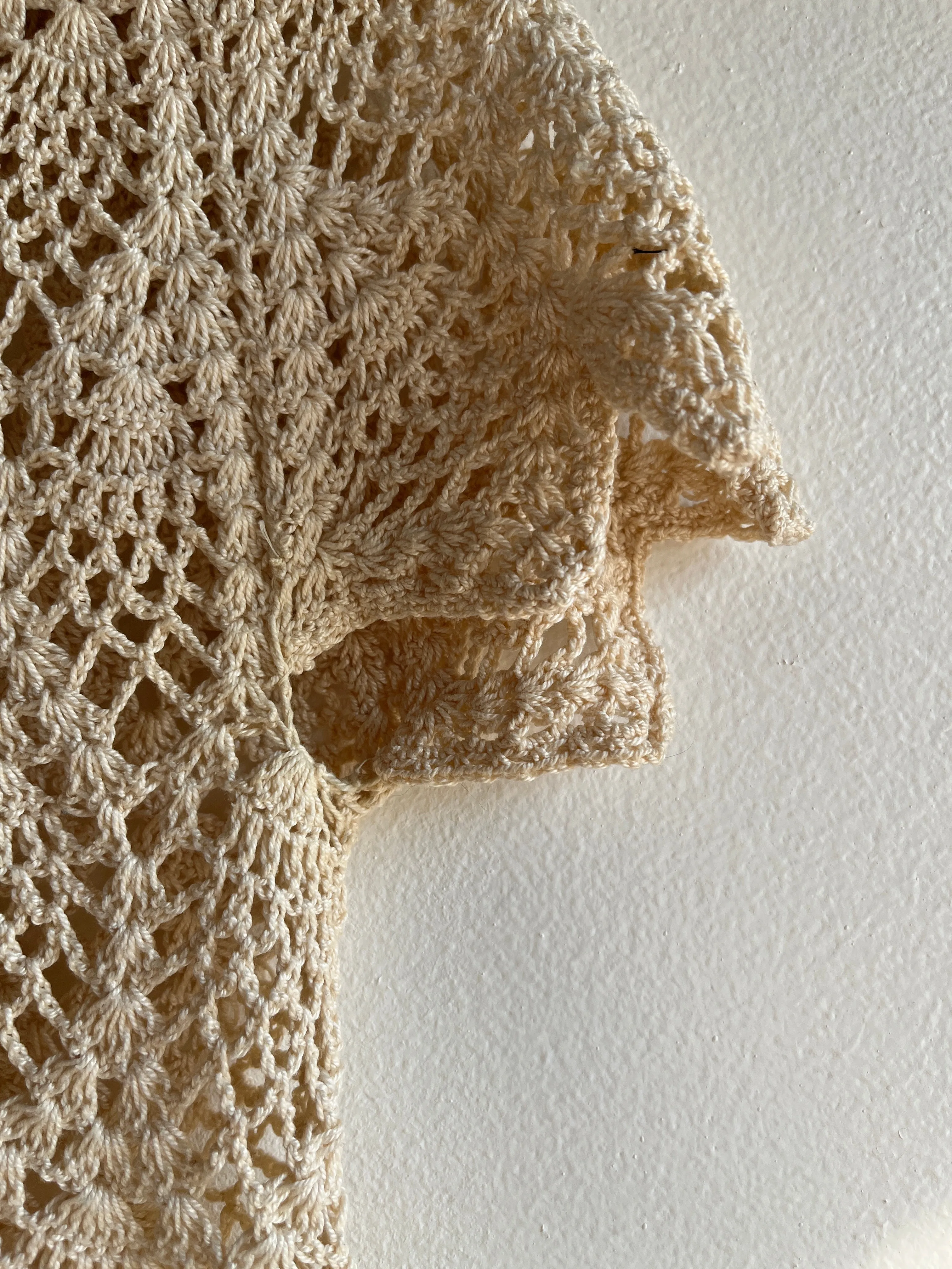 Vintage 1970s Crocheted Shirt